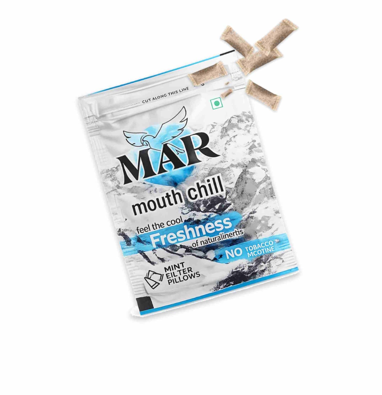 MAR Mouth Chill Mint pouch with herbal pillows